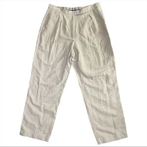 Liz Claiborne Kylie Light Khaki Linen Straight Leg Pants